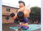 5m High Anytime Fitness Inflatable Muscle Man For GYM Outdoor Advertising N