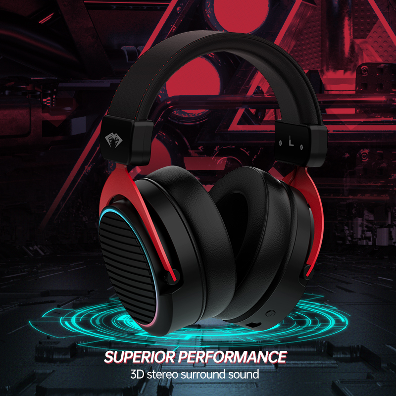 Volume Control 2.4G Wireless Gaming Headphones DJ Earphones 15 Hz-20KHz For PC