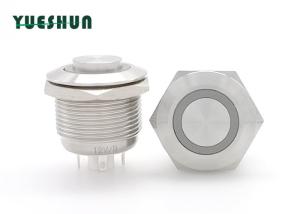 China 19mm Stainless Steel Push Button Switch , Round Momentary Push Button Switch factory
