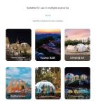 Hotel Bubble House Clear Star Tent for Children and Adults on Outdoor Adventure
