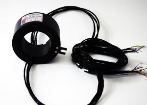 China Multi - Point Contact Slip Ring Assembly 80mm Through Hole Size Fiber Brush Technology factory