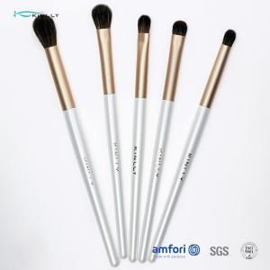 China 5PCS Shiny White ISO9001 Synthetic Hair Makeup Brush factory