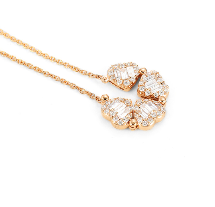 Mading Round Cut Pendant Necklaces with Advanced Technology Cihnese Fashion Pendant with Rolo chain