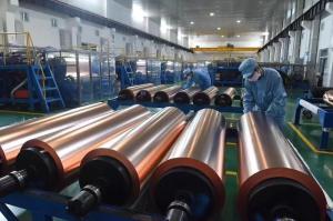 China 12um Corrosion Resistance Rolled Copper Foil RA Copper Foil With Nickel Plating factory