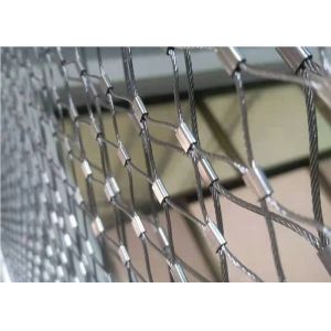 China Silver Stainless Steel Ferrule Rope Mesh For Protection Free Sample on sale