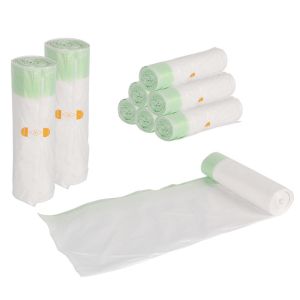 HDPE LDPE Recycled Plastic Trash Bags Green Dustbin Polythene Roll