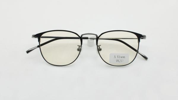 Women's Men's Metal Browline Eye Glasses with Clear Lens Stainless Steel Optical