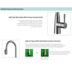 China 360 Degree Swiveling Spout Retractable Kitchen Faucet sus304 stainless tap factory