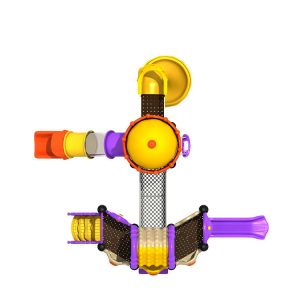 Aircraft Series Kids Playground Slides Custom Color Galvanized Pipe Plastic