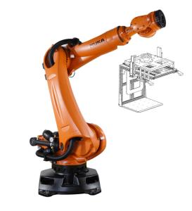 China KR 210 R2700 Prime Kuka Robot Arm Intelligent Floor Mounting Position factory