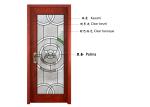 Economical Strong 22*64 Brass Patterned Window Glass Panels Unique Heat