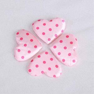 China Sew On Style Applique Patterns Flowers Baby Pink White Pastel Polka Dots factory