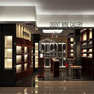 China T5 LED Wine Display Cabinet For Shop 5mm Thick MDF Acceptable factory