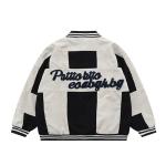 Patchwork Varsity Corduroy Letterman Jacket S Vintage Casual Baseball Jacket