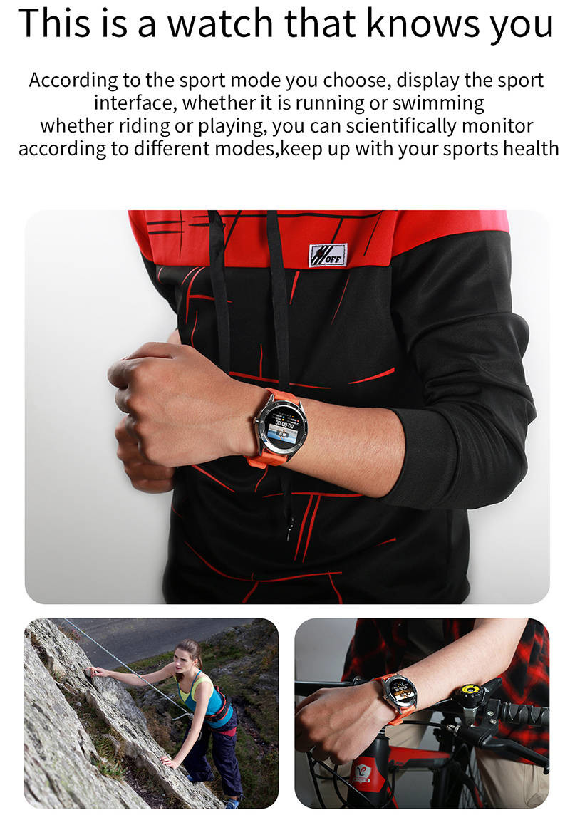 1.54 Inch Full Touch Fitness Smartwatch Full Touch Fitness Tracker 200mAhWith Weather Push