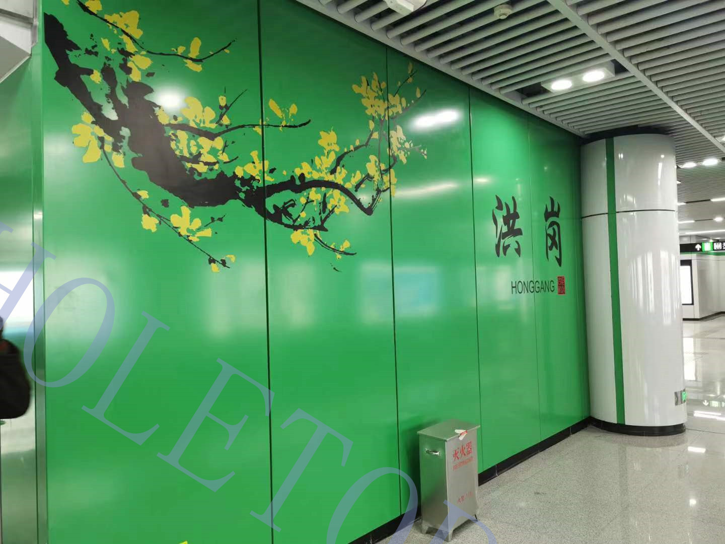 Fire Proof Ceramic Coated Aluminum Panel For Transports Station