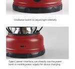 Outdoor retro American camping light 3 gears adjustable USB rechargeable