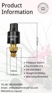 China 4254563 Excavator Accessories 20PS586-8D M8Z Pressure Swich Sensor HITACHI EX200-2 EX200-3 factory