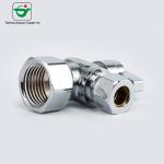 Low Lead Double Outlet 5/8"x1/2"x1/2" Water Sink Angle Valve
