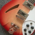 Cherry red 24 frets and12 strings Rickenback 360 electric jazz guitar semi