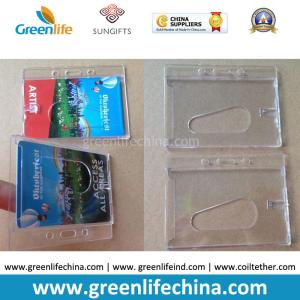 China Plastic PS Material Single Horizontal Hard ID Working Badge Holders factory