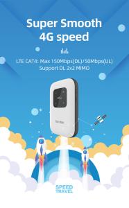China Wireless Portable 4g MiFi Router CAT4 150Mbps support B12/B17/B28 factory