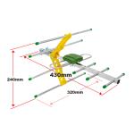10 DBi Yagi Satellite Hd Antenna , 75 Ohm Outdoor Analog Tv Antenna