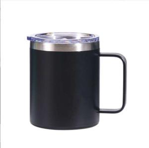 China 14oz Stainless Steel Travel Tumbler Insulated Coffee Mug Custom Logo Wine Cup Vacuum Coffee Mug With Handle factory
