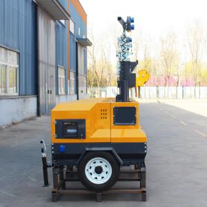 China 3500K Floodlight Mobile Trailer Mounted Solar Power LED Light Towers for Street Lighting factory