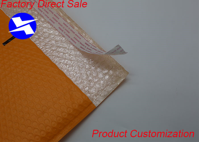 Orange Poly Bubble Mailer Shipping Bags Customized Size Copperplate / Offset Printing