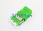 APC Duplex Fiber Female Female Adapter With Green Color Housing , SC Shape Type