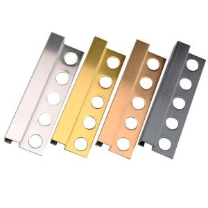 China Ceramic Corner Aluminium T Channel Stainless Steel Quadrant Tile Trim 2.7m factory