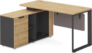 China Bali Furniture 1.4M Melamine Office Desk With Metal Legs For Office factory