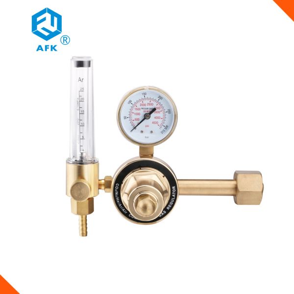 China Brass Co2 & Argon Gas Pressure Regulator With Flow Mater factory