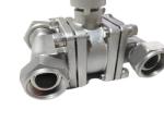 OEM DN25 Cryogenic Three Way Ball Valve Stainless Steel With Burst Disk