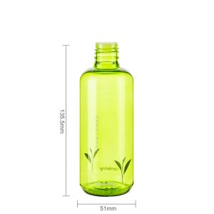 200ml Transparent Green Color Bottles Boston Round Bottle With Wheat Screw Cap