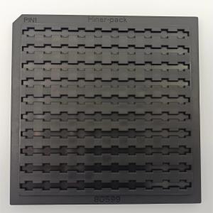 China ESD Black ABS 4 Inch Chip Tray For Electronic Parts 0.3mm Flatness factory