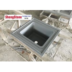 China Lab Grey Epoxy Resin Worktop Lab Tables Work Benches With Dropln Sink on sale