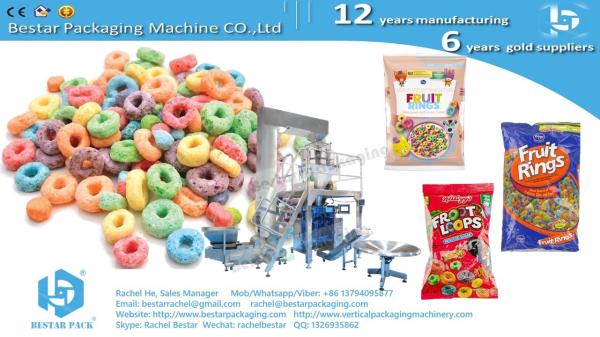 Bestar packing machine for 2.5kg cereal particles, nutritional breakfast pouch