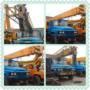 China XCMG QY80D BULE COLOR used truck mounted crane factory