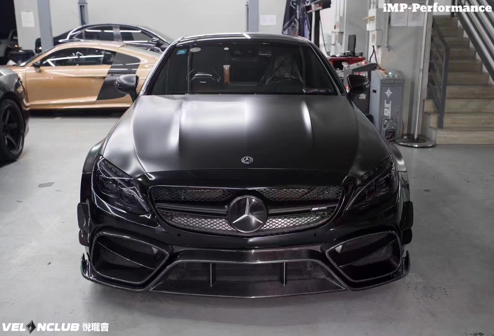 New Product for Mercedes W205 AMG C63 Coupe Body Kit C63 Coupe Upgraded IMP Style Front Bumper