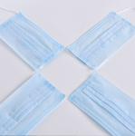 Blue Dispsoable Face Mask Ear Wearing Type For Hospital / Fog Weather