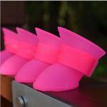 Pet supplies silicone rain boots, non-slip pet shoes, candy color fashion cute