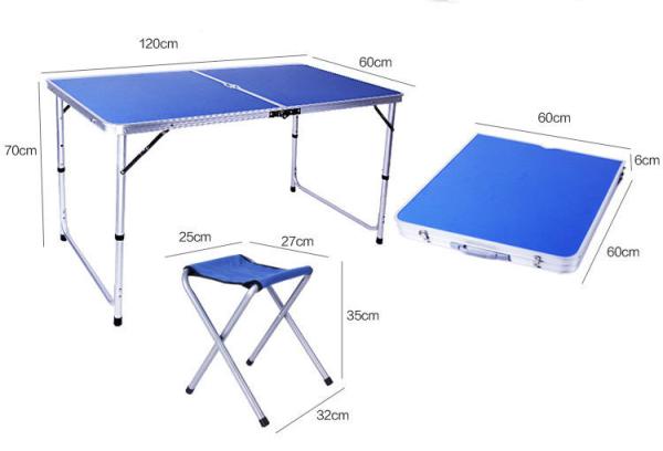 Aluminium Alloy Camping Table Chair Set Garden BBQ Folding Garden Table And
