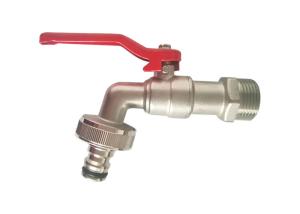 China Italy Type Brass Ball Bibcock with Click Quick Tap Adaptor factory