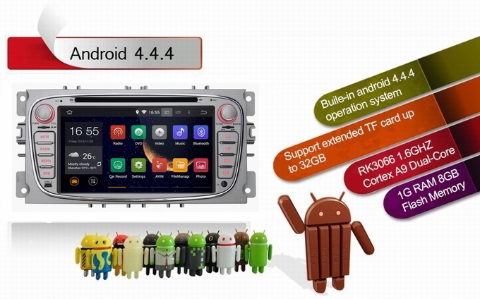 Ouchuangbo Car Stereo Radio GPS Navi Wifi Ford Focus /Mondeo /Transit Connect Android 4.4