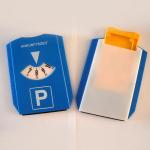 Blue Universal Car Parking Disc Timer Clock Arrival Time Display Auto Spare