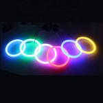 Cotton Light Cob Led Angel Eyes Car Headlight Aperture 70MM RED BLUE Fog Lamp 12