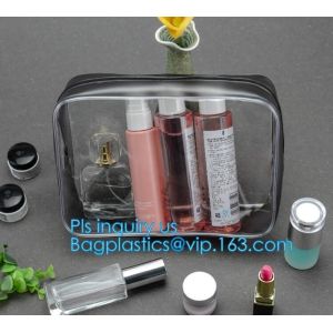 recyclable travel PVC cosmetic bag travel set bag, PVC Zip Lock Plastic Cosmetic
