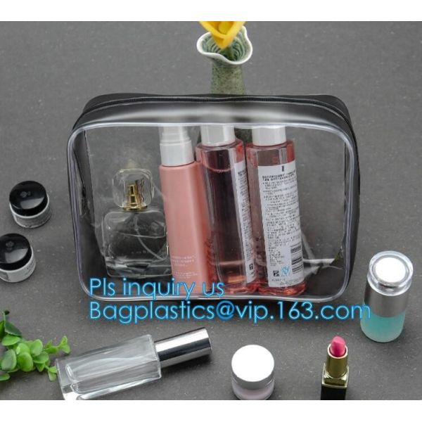 recyclable travel PVC cosmetic bag travel set bag, PVC Zip Lock Plastic Cosmetic